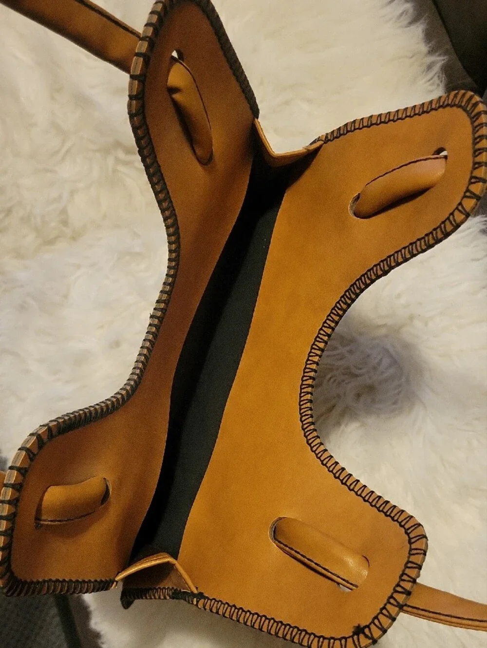 Faux, Leather ,Stiched Shoulder bag